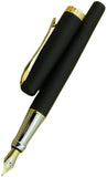 Duke 209 Matte Black and Gold Clip Fountain Pen with 0.5mm Nib