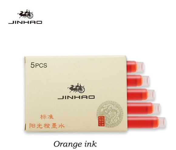 Jinhao Ink Cartridges 5 Pack Sunny Orange