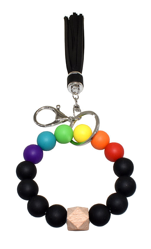 Silicone Bead Tassel Keychain/Bracelet
