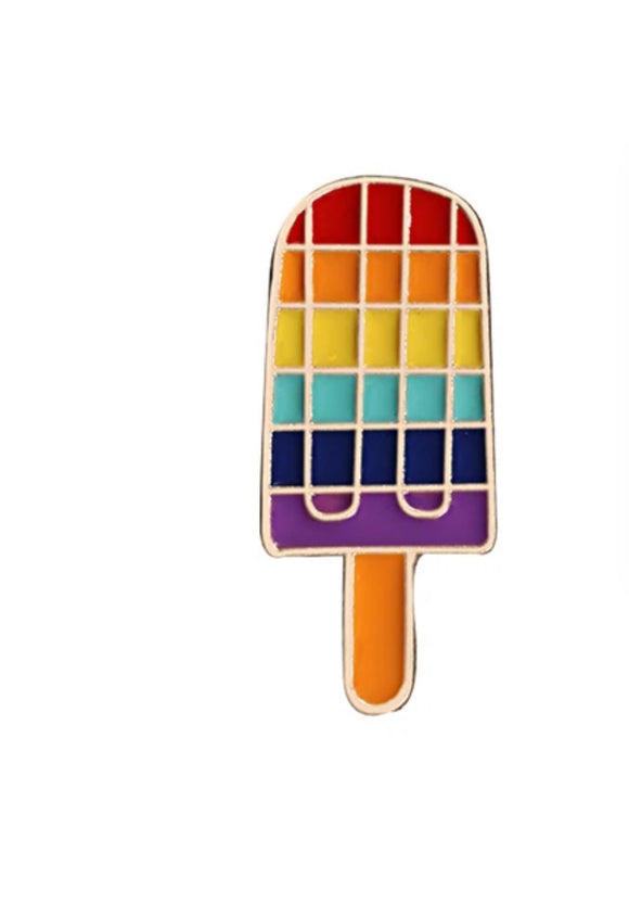 Popsicle Rainbow Lapel Pin