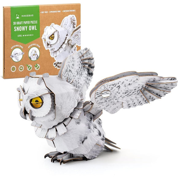 MAKEBUG SNOWY OWL 3D PAPER PUZZLE