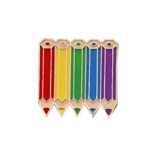 Pencils Rainbow Lapel Pin