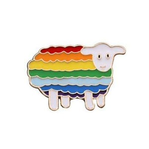 Rainbow Sheep Lapel Pin