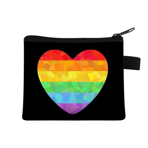 LGBTQ Pride Heart Rainbow Coin wallet