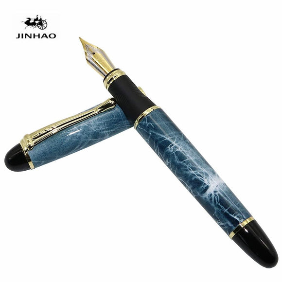 Jinhao x450 Blue Marbled Fountain Pen