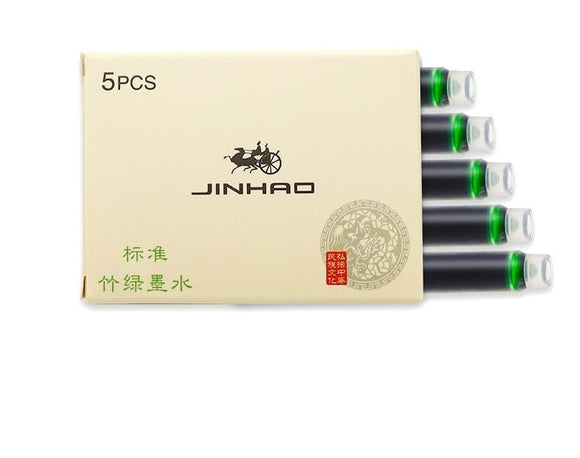 Jinhao Ink  Cartridges 5 Pack  Green Bamboo