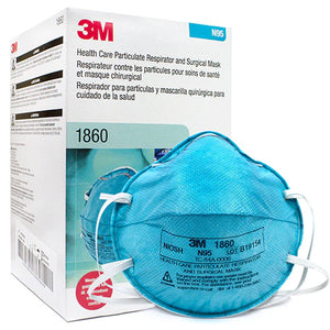 3M Particulate Healthcare Respirator 1860, N95 (20pcs/Box), (120pcs/Case)