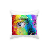 Rainbow Face @theboxeddragon 2022 Broadcloth Pillow