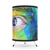 Rainbow Face @theboxeddragon 2022 Tripod Lamp with High-Res Printed Shade, US\CA plug